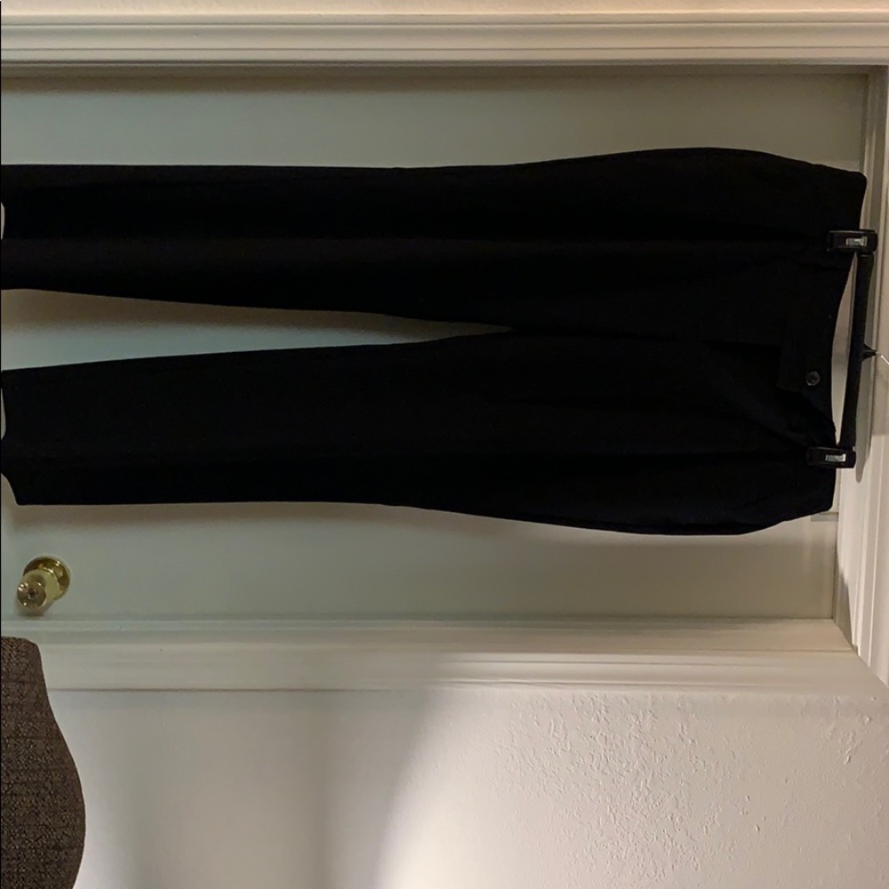 Black wide leg dress pants